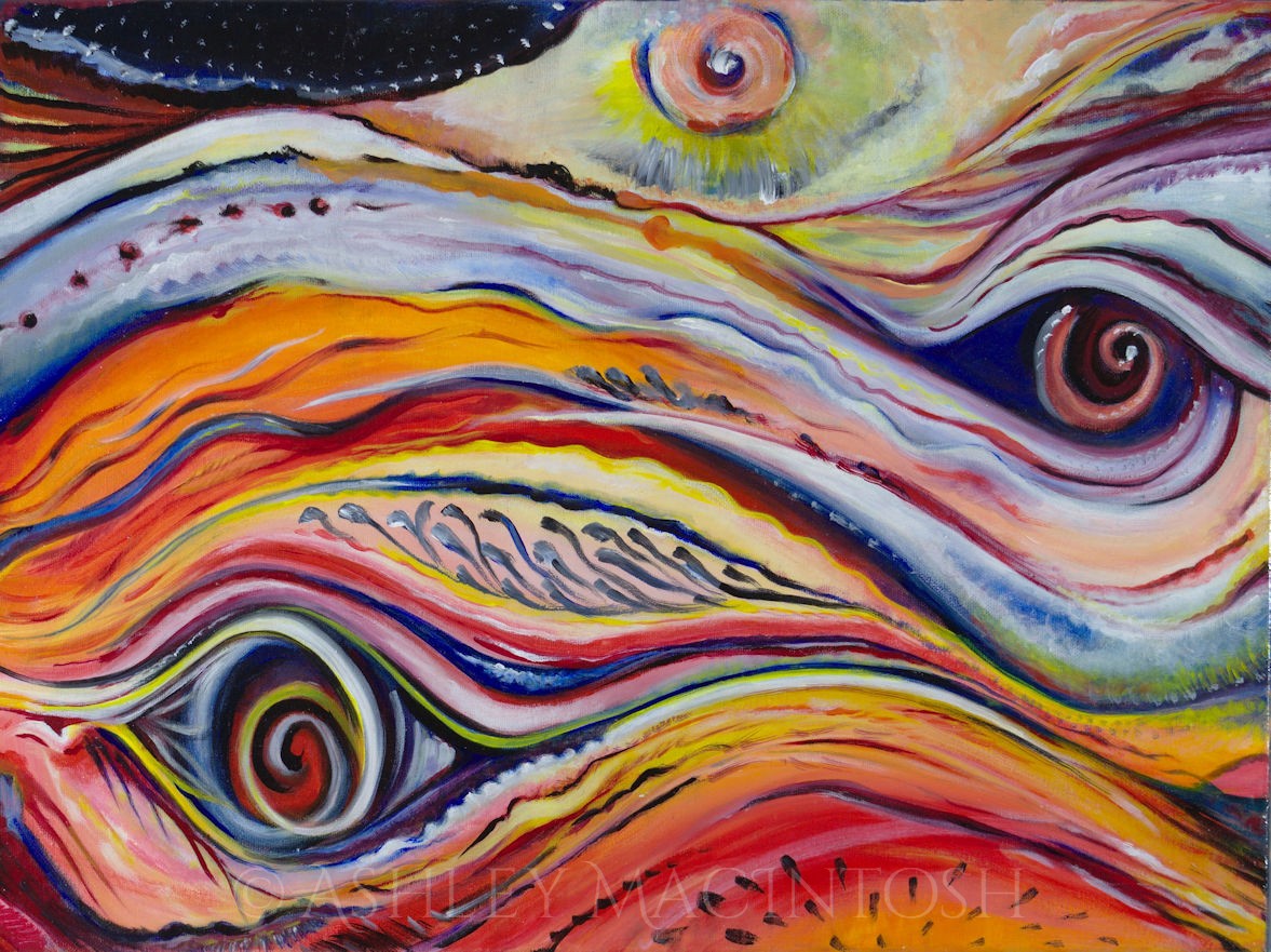 Eye of the Sunset -- 24 x 18, acrylic on canvas. 2013