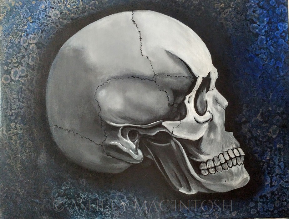 Memento Mori -- 24 x 20, acrylic on canvas. 2018 (Sold)